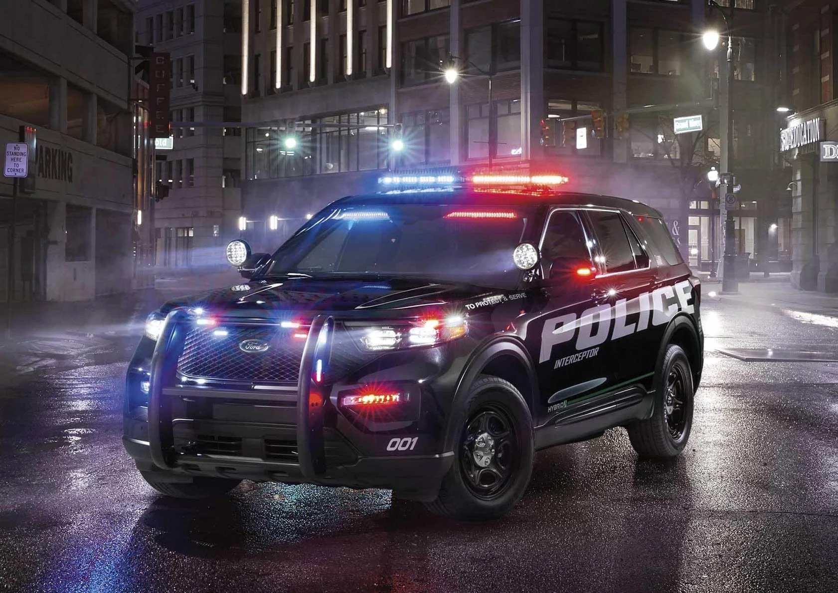 Police Interceptor on an urban night patrol